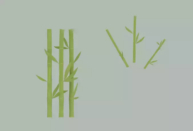 Bamboo Low-poly 3D model