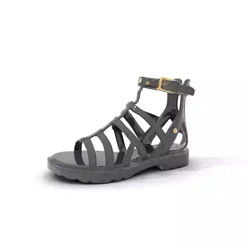Sleek Black Sandal model pack Low-poly 3D model