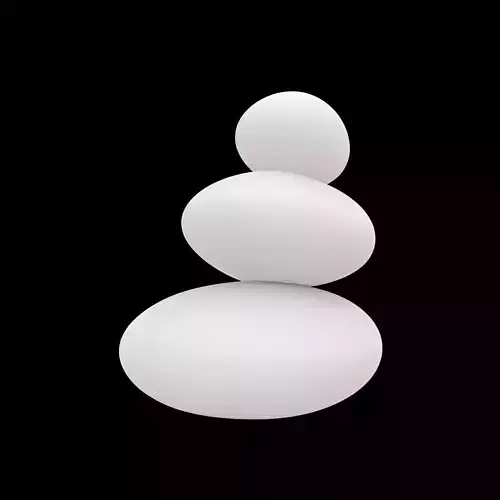 Zen Pebble Stack 3D Printable Model