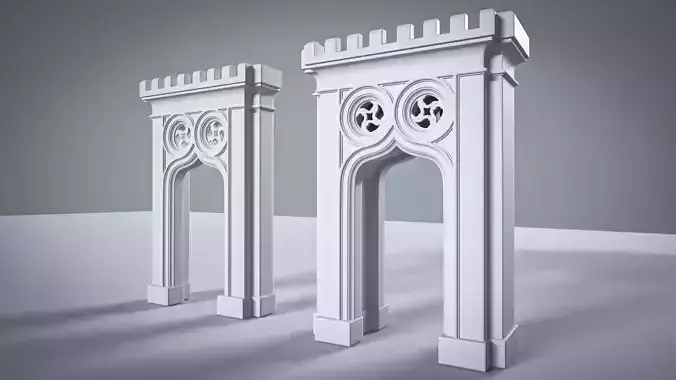 Highpoly Gothic Portal - type 7
