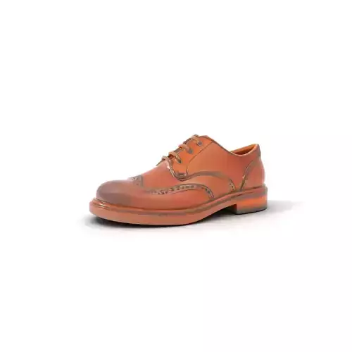 Classic Brown Brogue Shoe model pack Low-poly 3D model