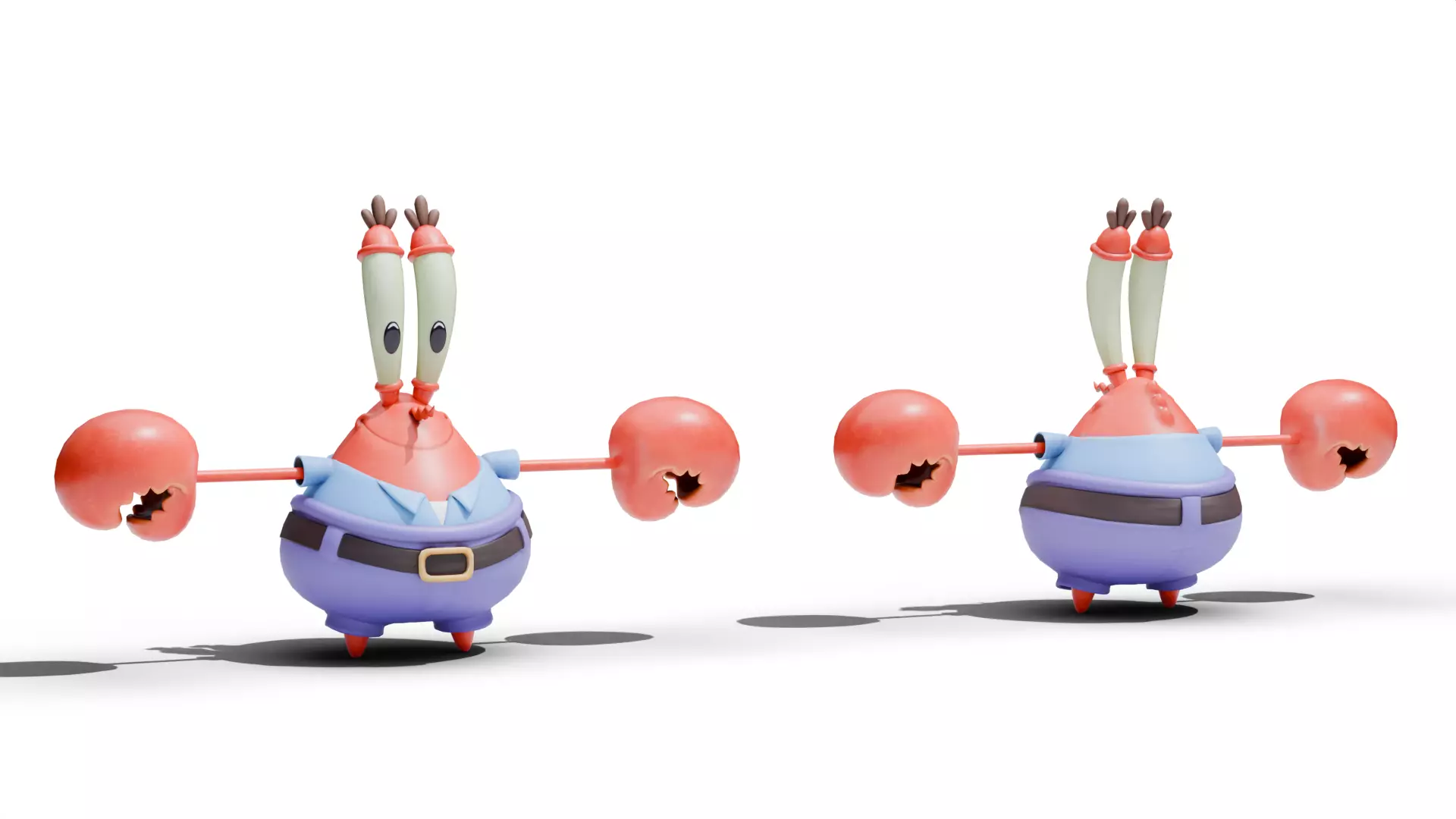 Krabs - SpongeBob Low-poly 3D model_9