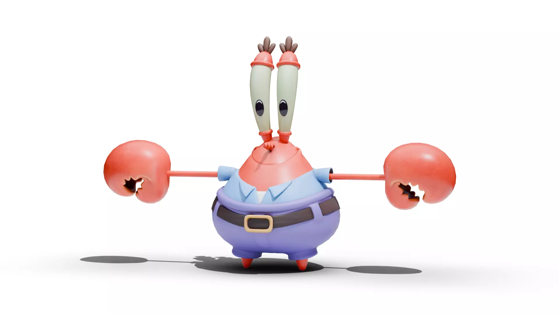 Krabs - SpongeBob Low-poly 3D model_2