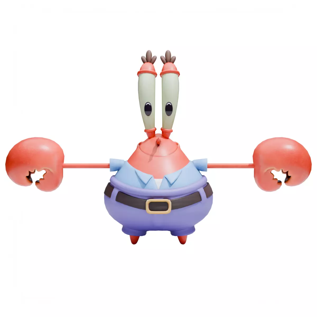 Krabs - SpongeBob Low-poly 3D model_0