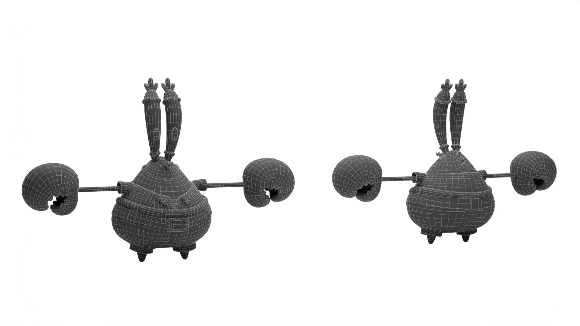 Krabs - SpongeBob Low-poly 3D model_11