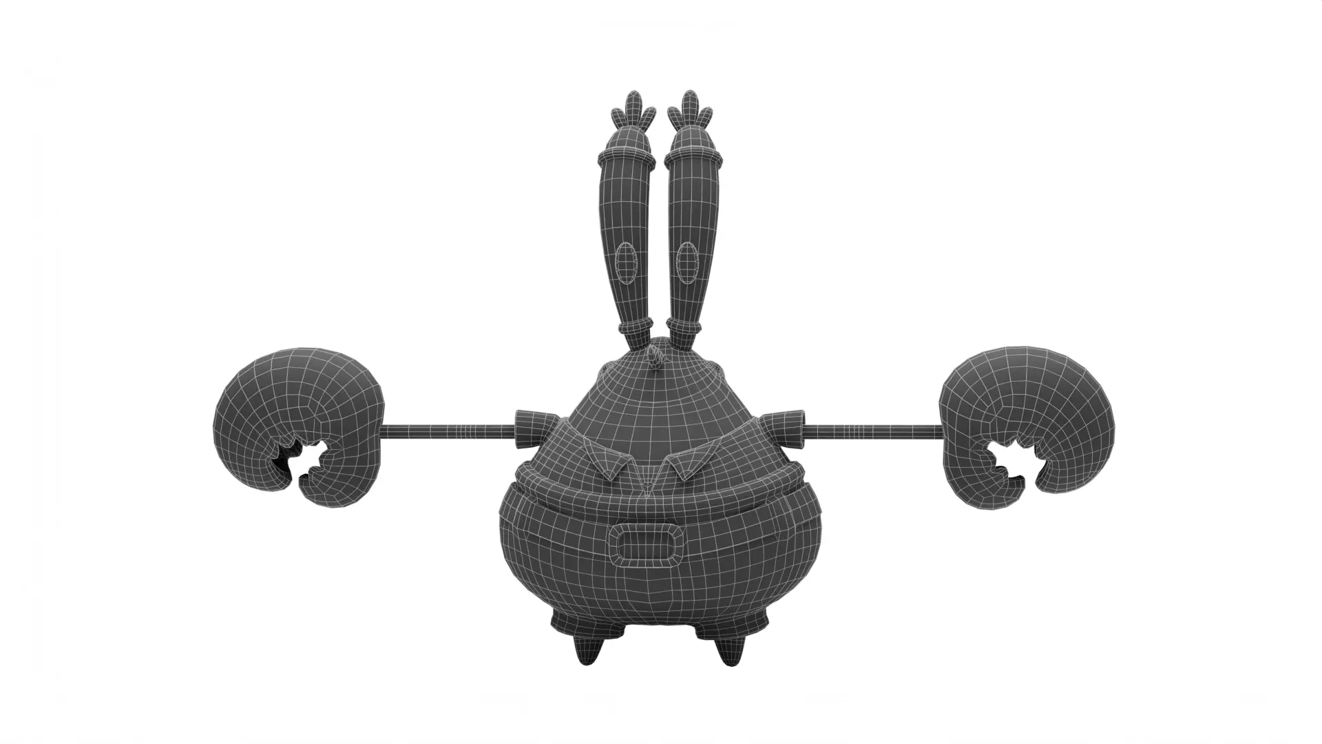 Krabs - SpongeBob Low-poly 3D model_12