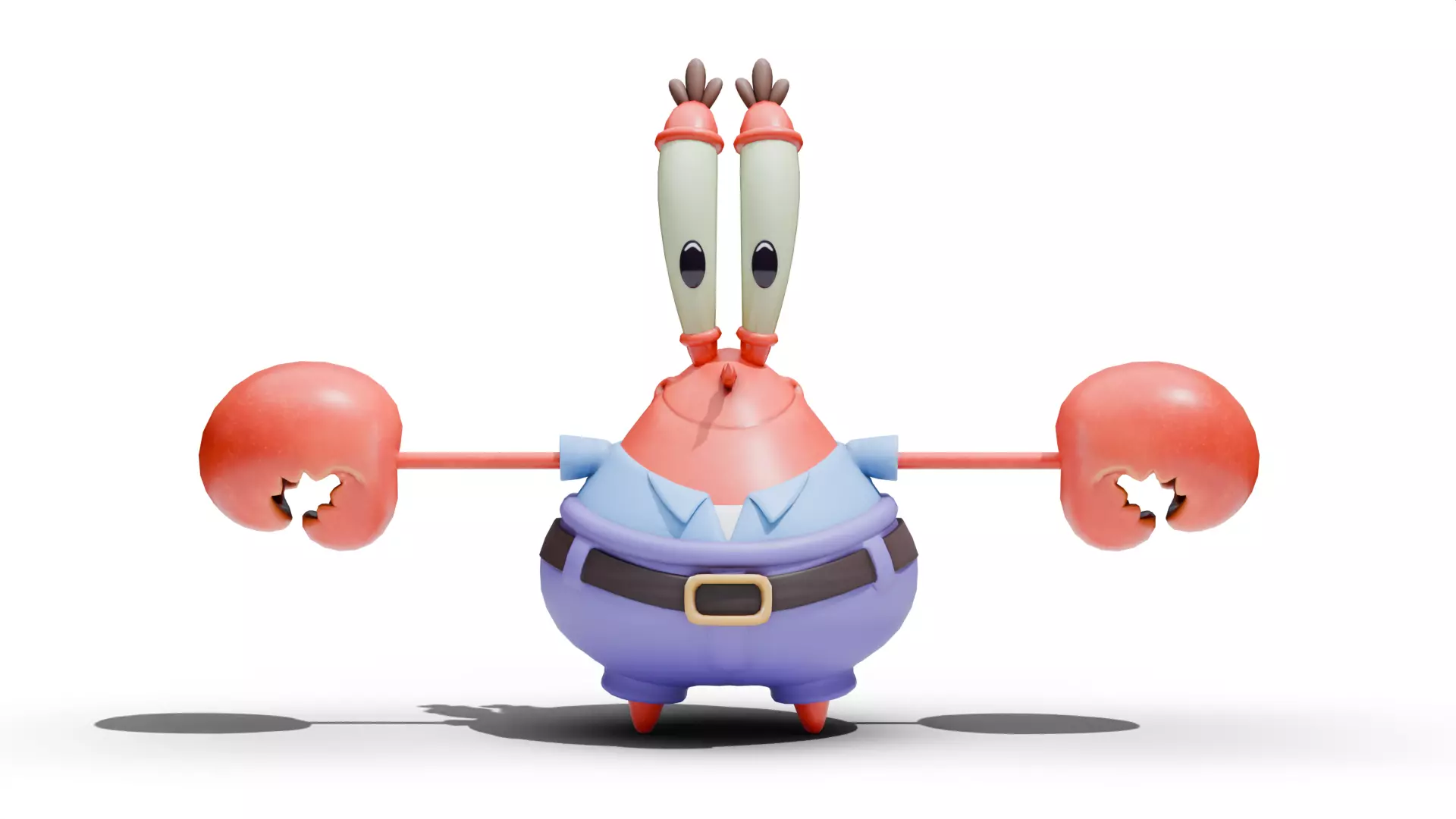 Krabs - SpongeBob Low-poly 3D model_1