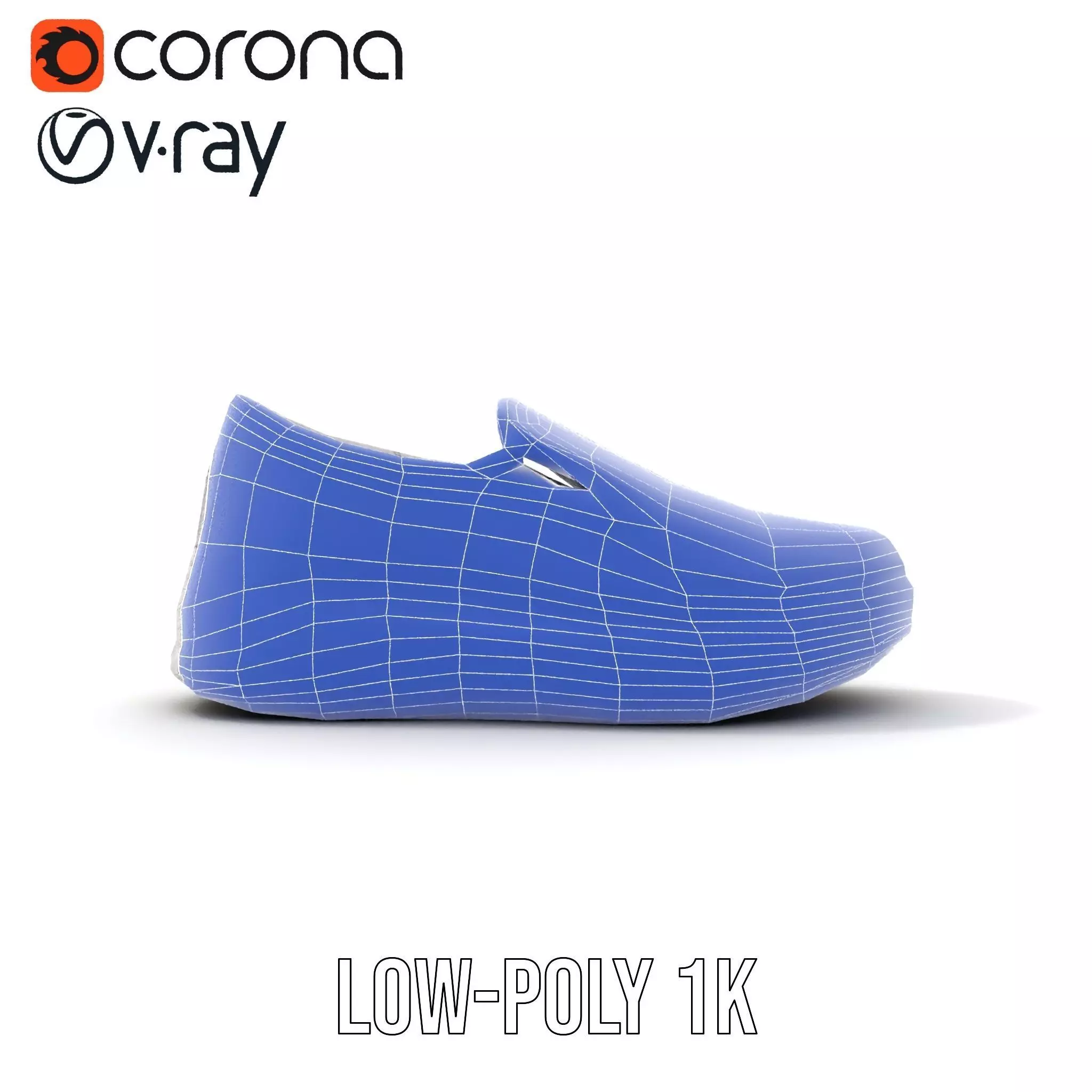 White Minimalist Sneaker model pack Low-poly 3D model_29