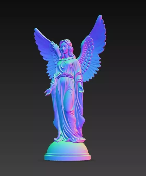 Christmas Angel Sculpture 3D print model_9