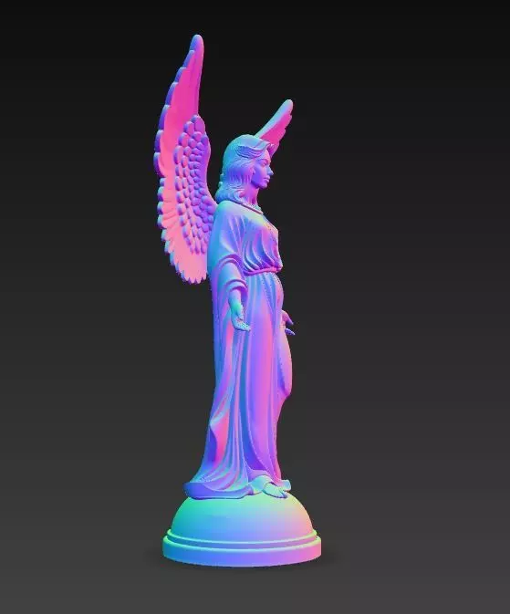 Christmas Angel Sculpture 3D print model_3
