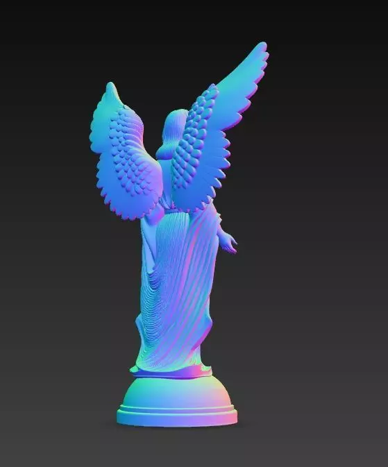 Christmas Angel Sculpture 3D print model_5