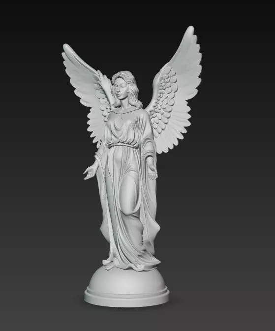 Christmas Angel Sculpture 3D print model_26