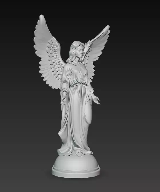 Christmas Angel Sculpture 3D print model_12