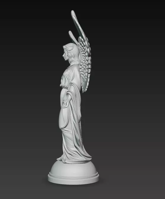 Christmas Angel Sculpture 3D print model_25
