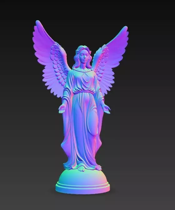 Christmas Angel Sculpture 3D print model_27