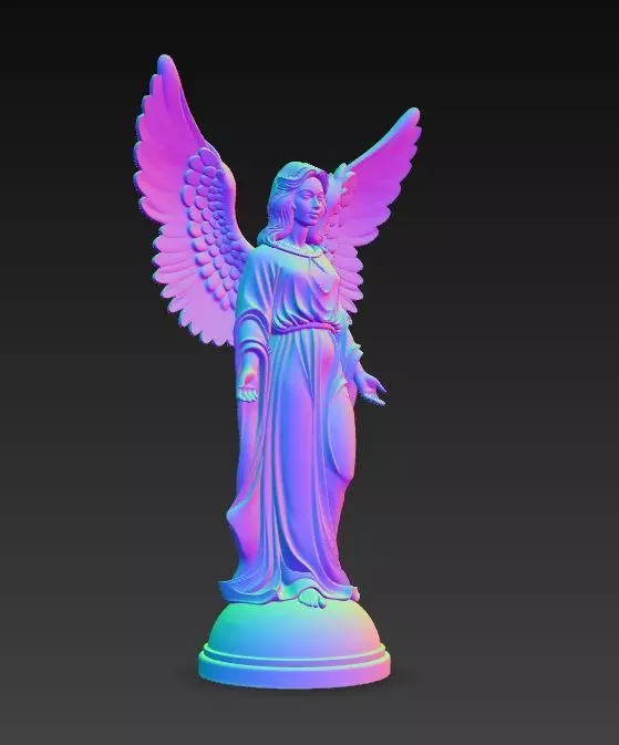 Christmas Angel Sculpture 3D print model_2