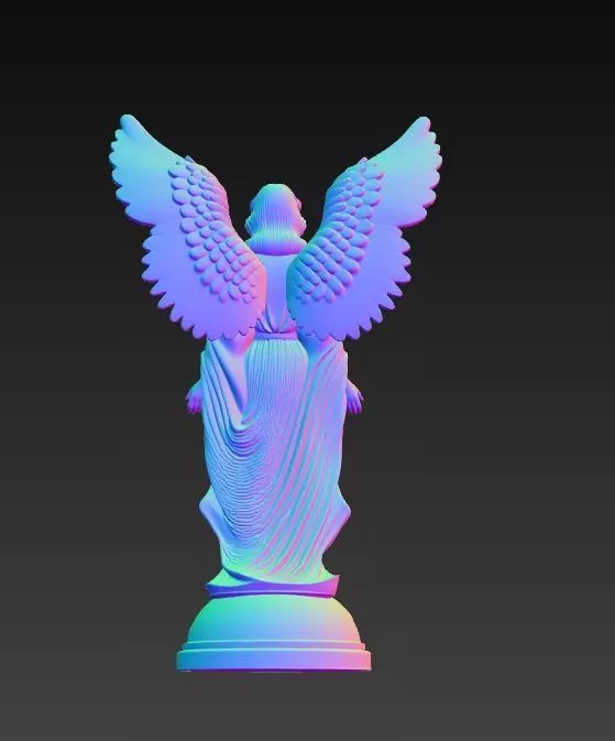 Christmas Angel Sculpture 3D print model_6