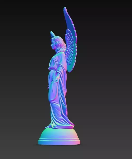 Christmas Angel Sculpture 3D print model_8