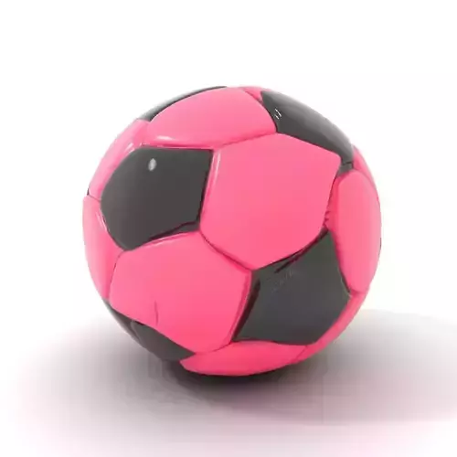 Vibrant Pink Soccer Ball model pack
