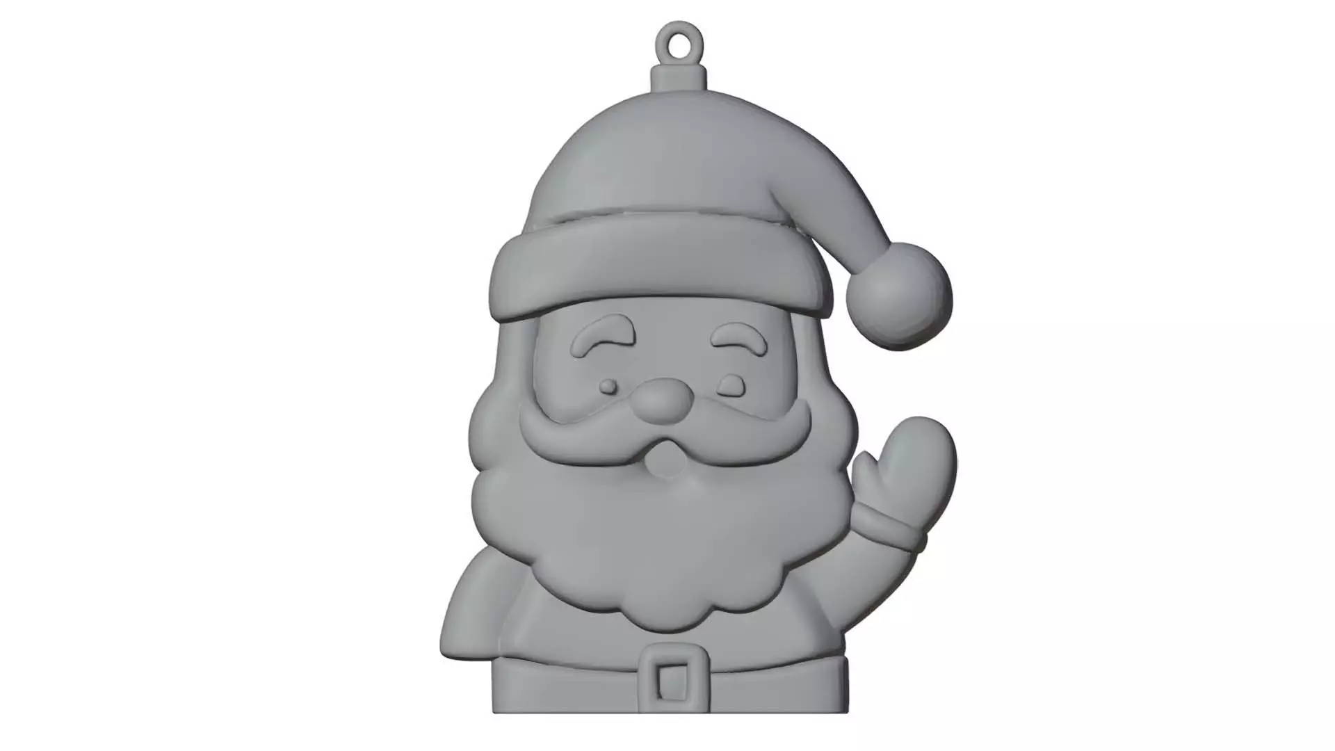 Santa Claus Ornament 3D Print Ready 3D print model_1