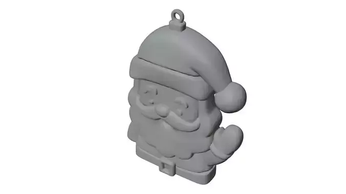 Santa Claus Ornament 3D Print Ready 3D print model