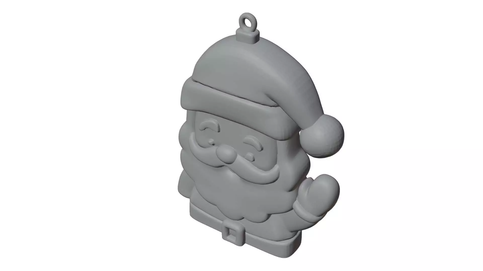 Santa Claus Ornament 3D Print Ready 3D print model_0