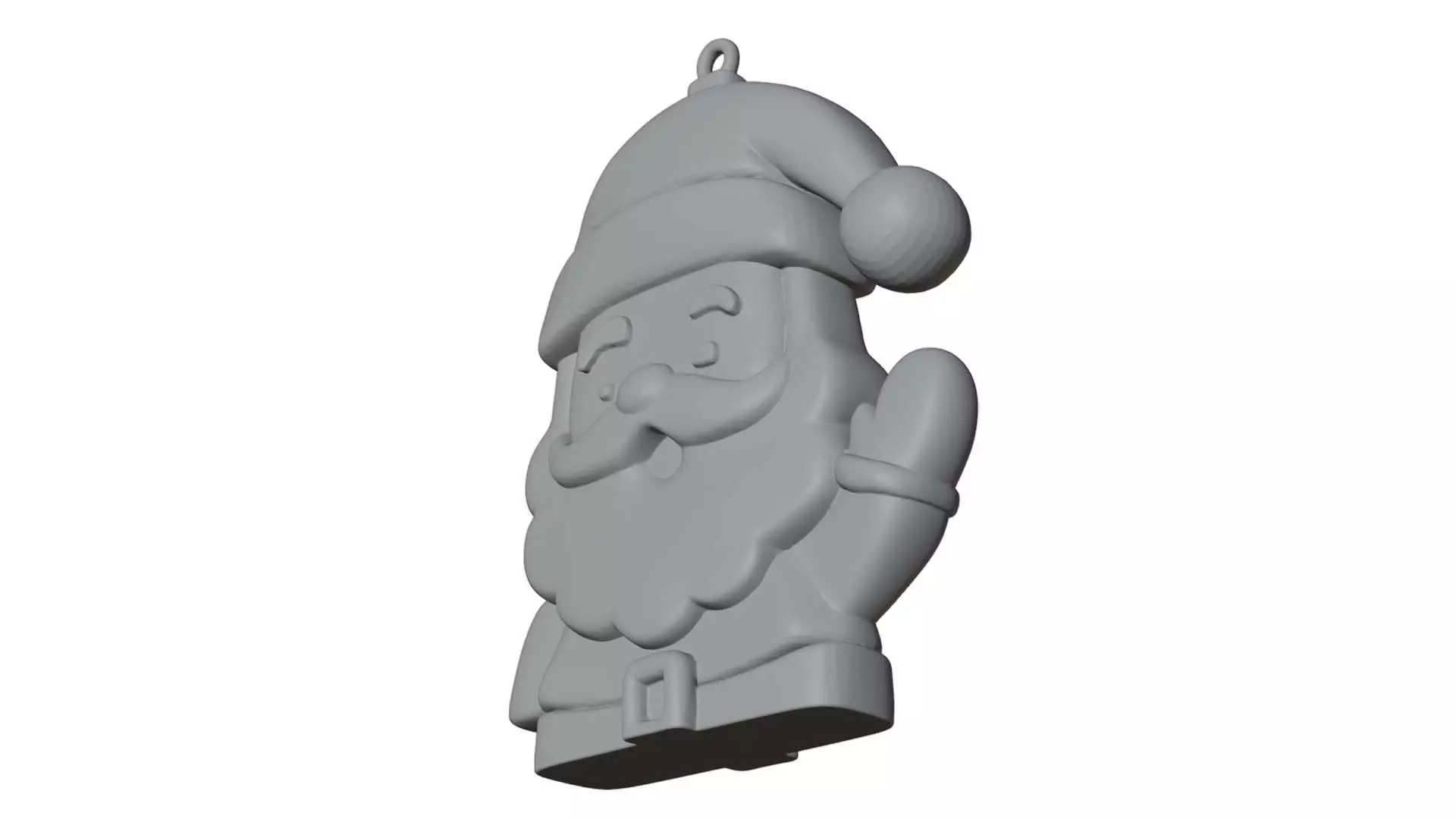 Santa Claus Ornament 3D Print Ready 3D print model_4