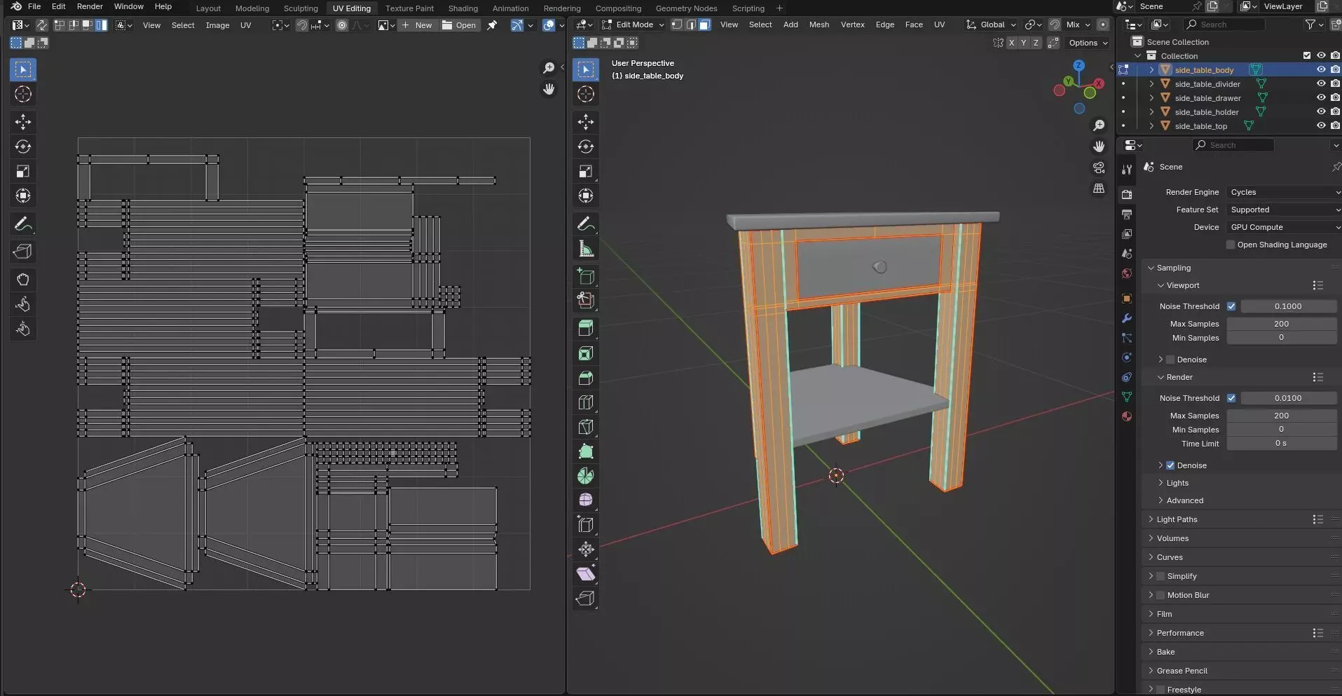Side Table CG47 3D model_9