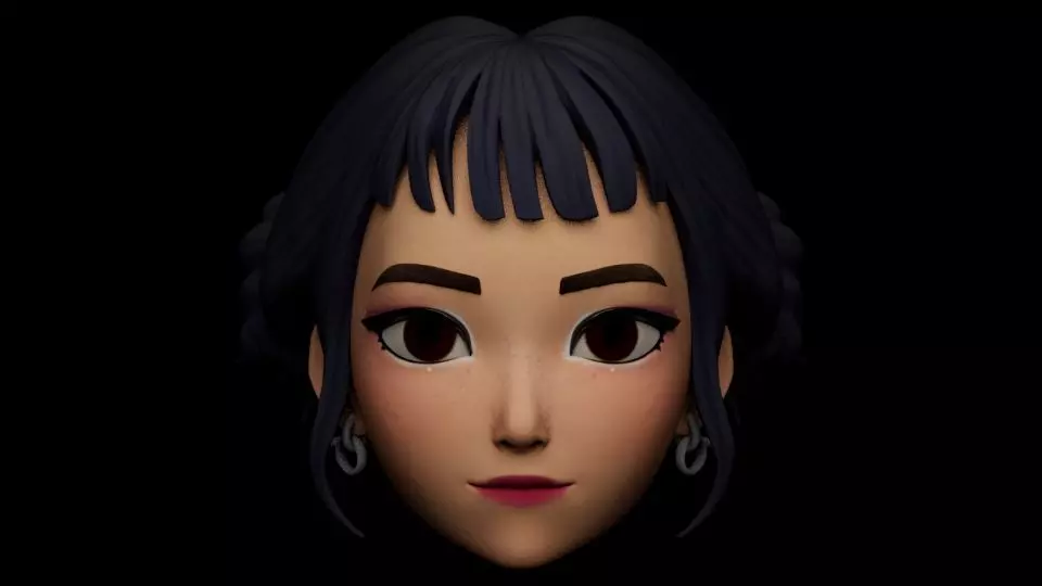 ZOEY HEAD SCULPT 3D print model_4