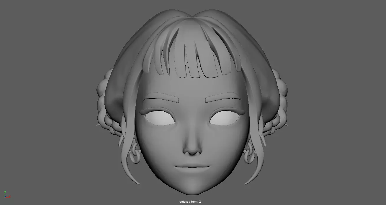 ZOEY HEAD SCULPT 3D print model_3
