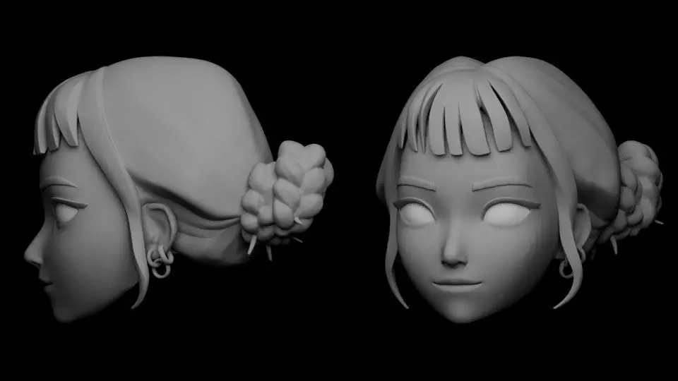 ZOEY HEAD SCULPT 3D print model_1
