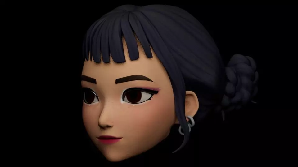 ZOEY HEAD SCULPT 3D print model_5