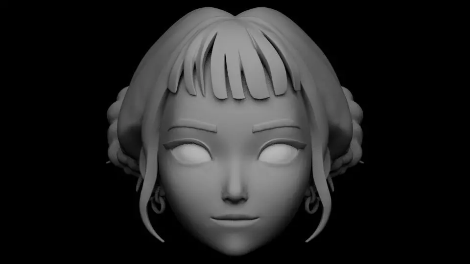 ZOEY HEAD SCULPT 3D print model_0