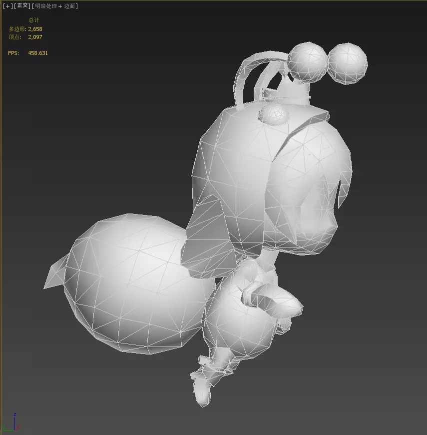 little bee Low-poly 3D model_17