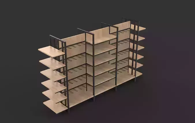 store shelves rack 3D model