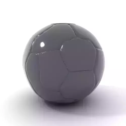 Sleek Black Soccer Ball model pack