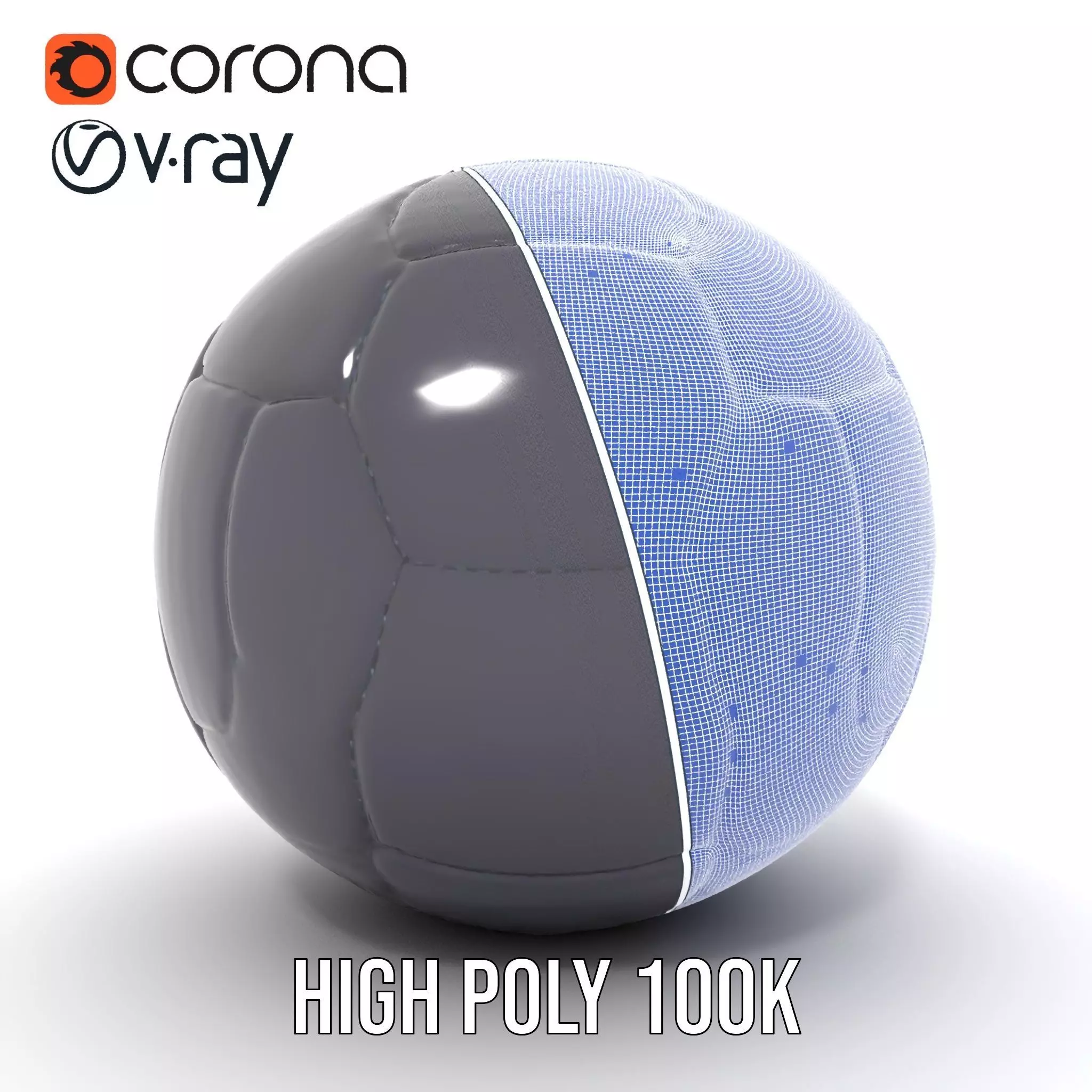 Sleek Black Soccer Ball model pack Low-poly 3D model_35