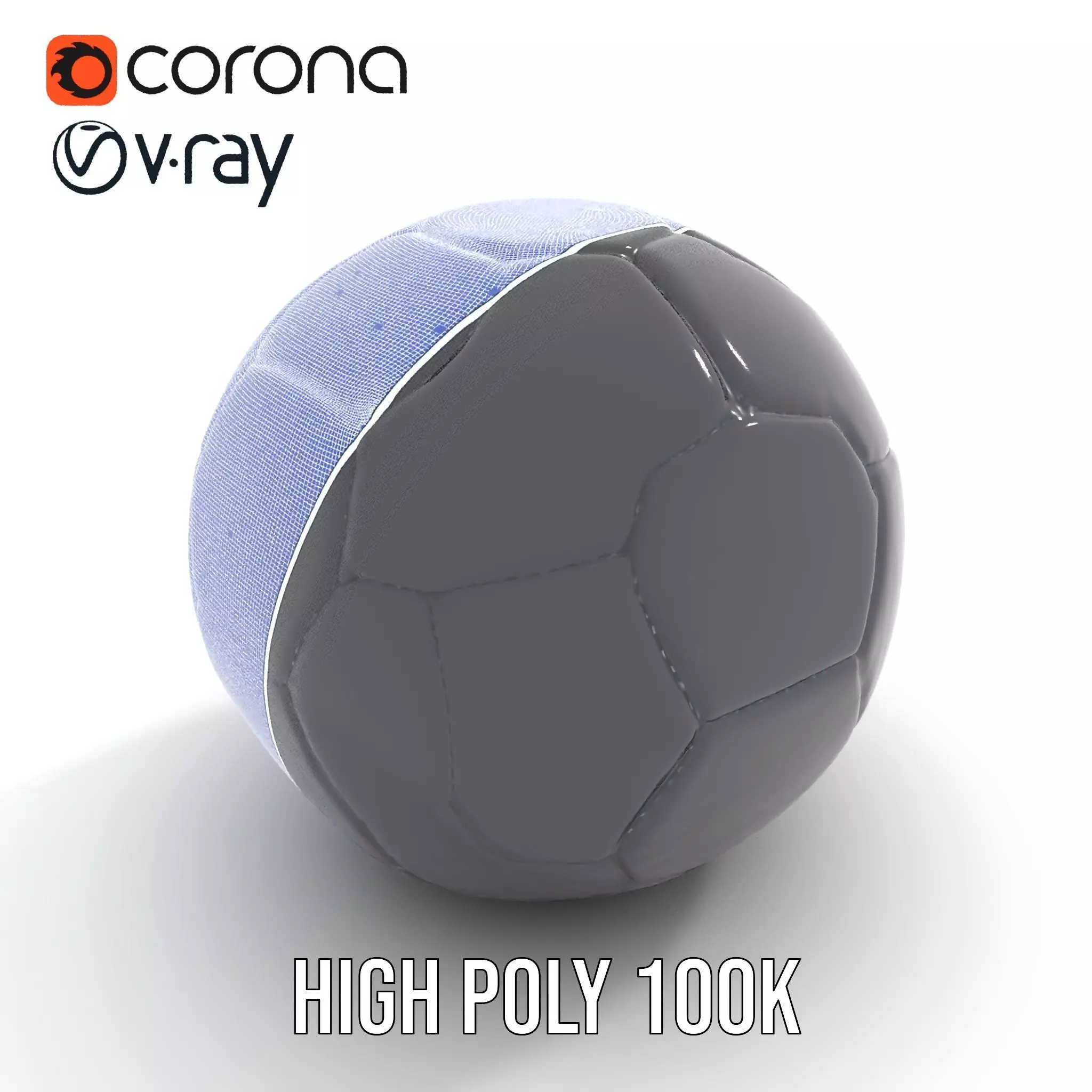 Sleek Black Soccer Ball model pack Low-poly 3D model_18