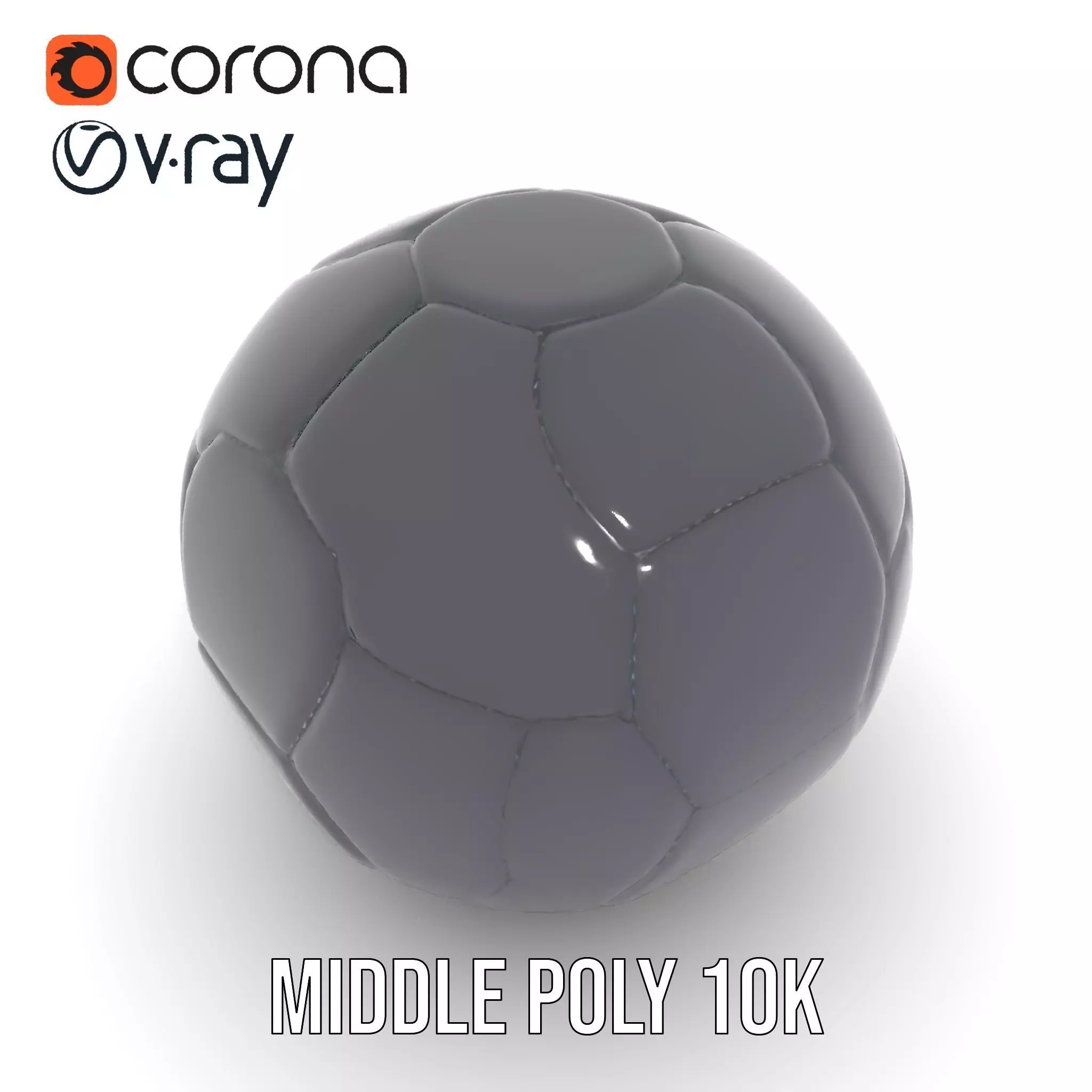 Sleek Black Soccer Ball model pack Low-poly 3D model_14