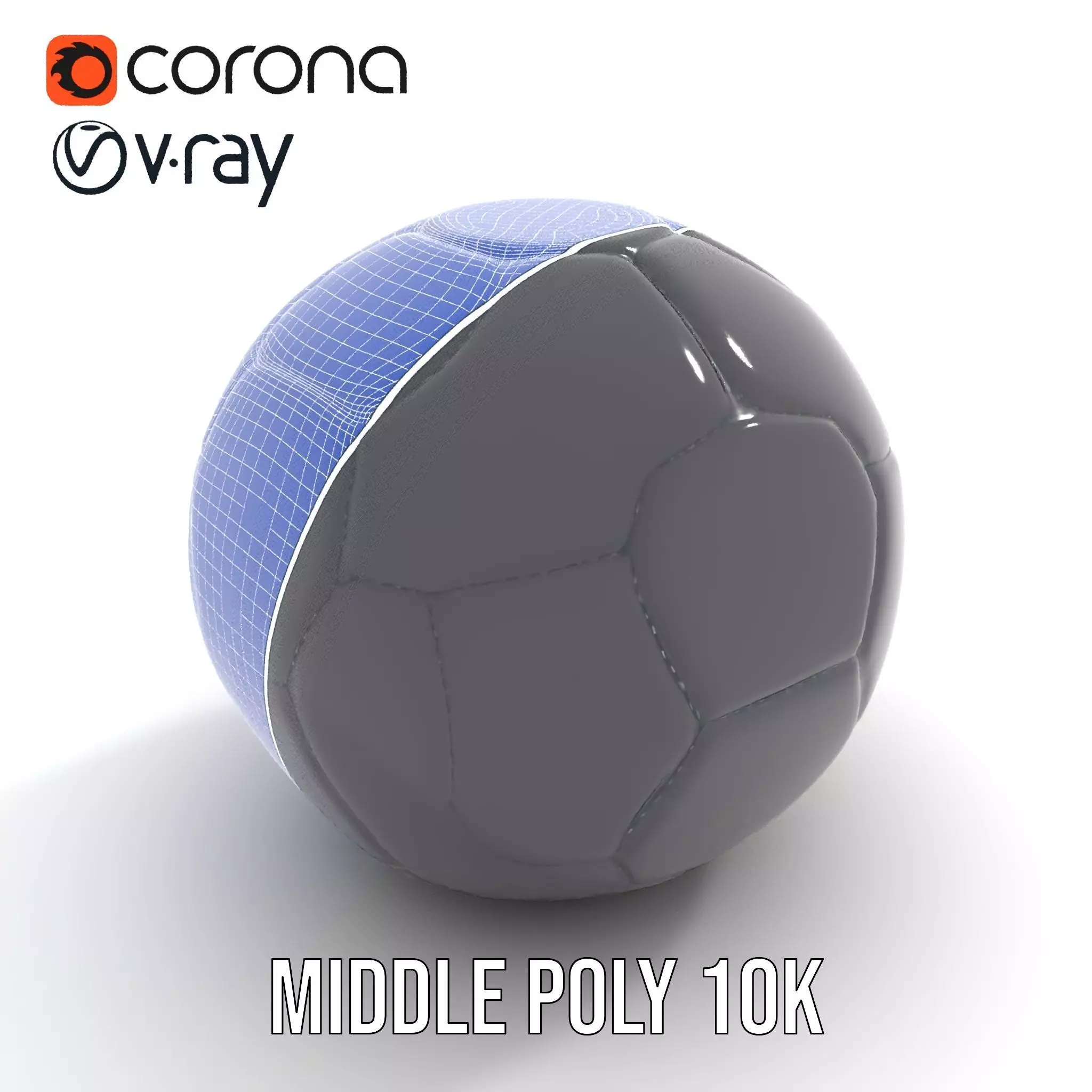 Sleek Black Soccer Ball model pack Low-poly 3D model_27