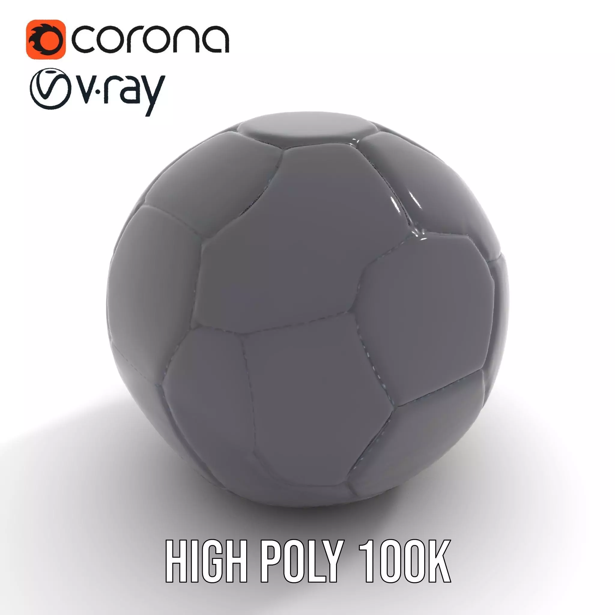 Sleek Black Soccer Ball model pack Low-poly 3D model_32