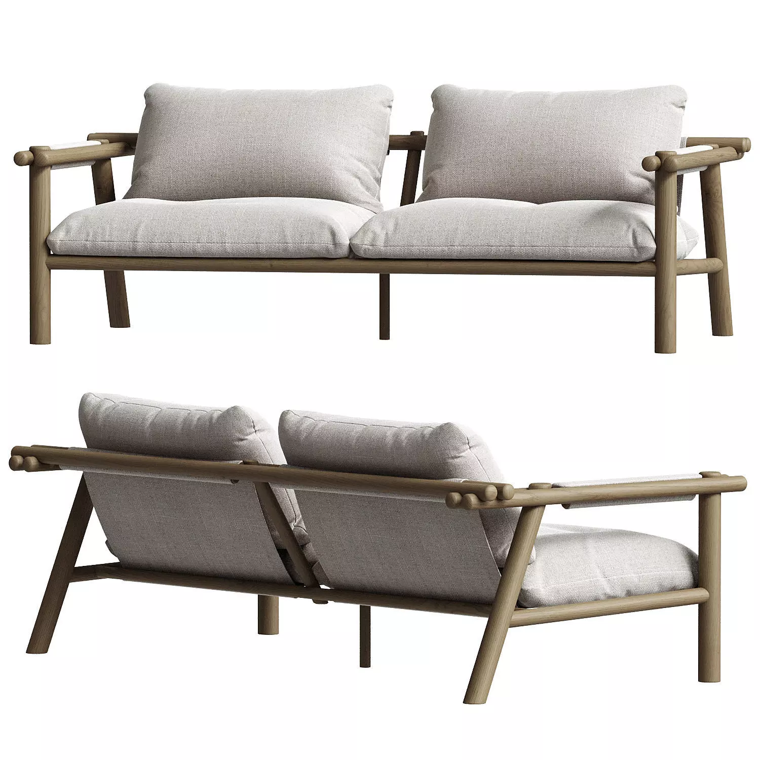 Sticks 2 seater sofa 3D model_1