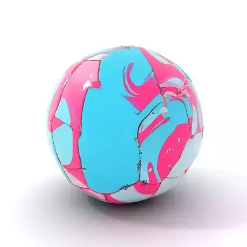 Vibrant Pastel Soccer Ball model pack