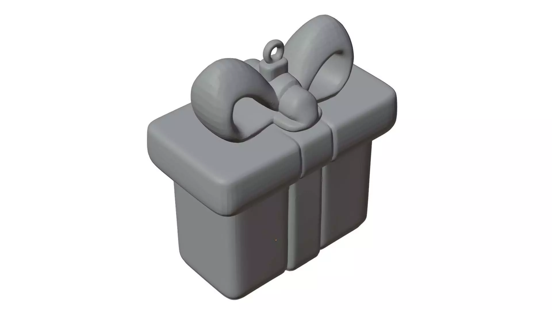 Gift Box Ornament 3D Print Ready Model 3D print model_0