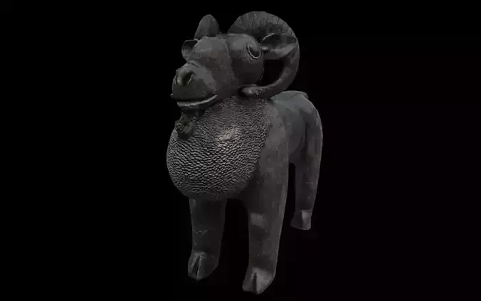 Benin Bronze Ram Aquamanile