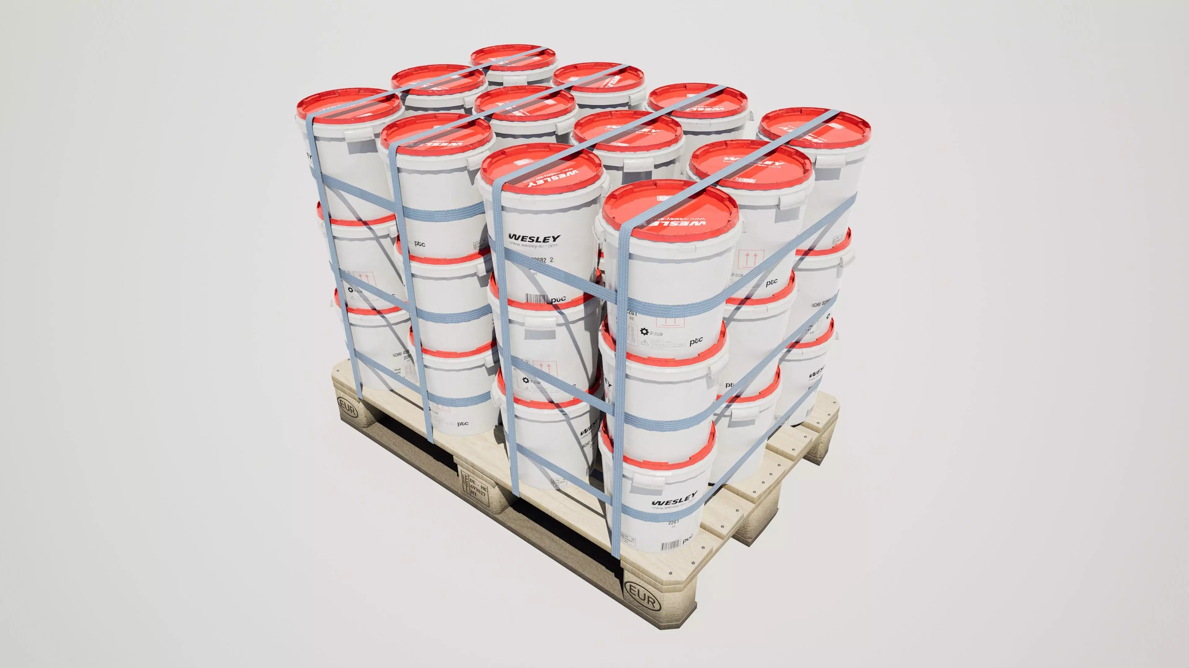 Industrial Paint Bucket Pallet 3D model_2