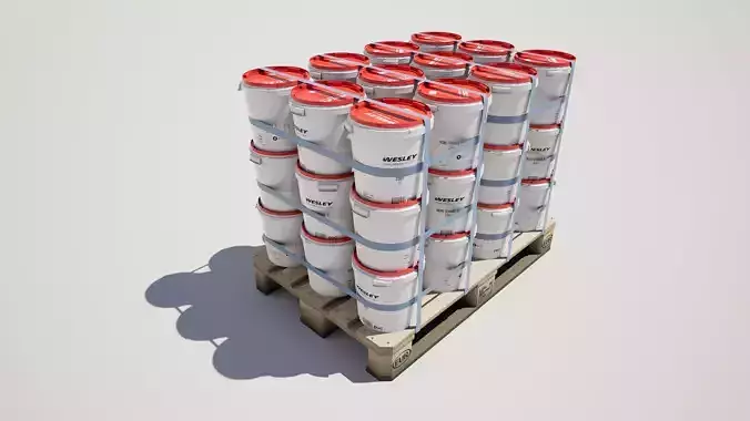 Industrial Paint Bucket Pallet