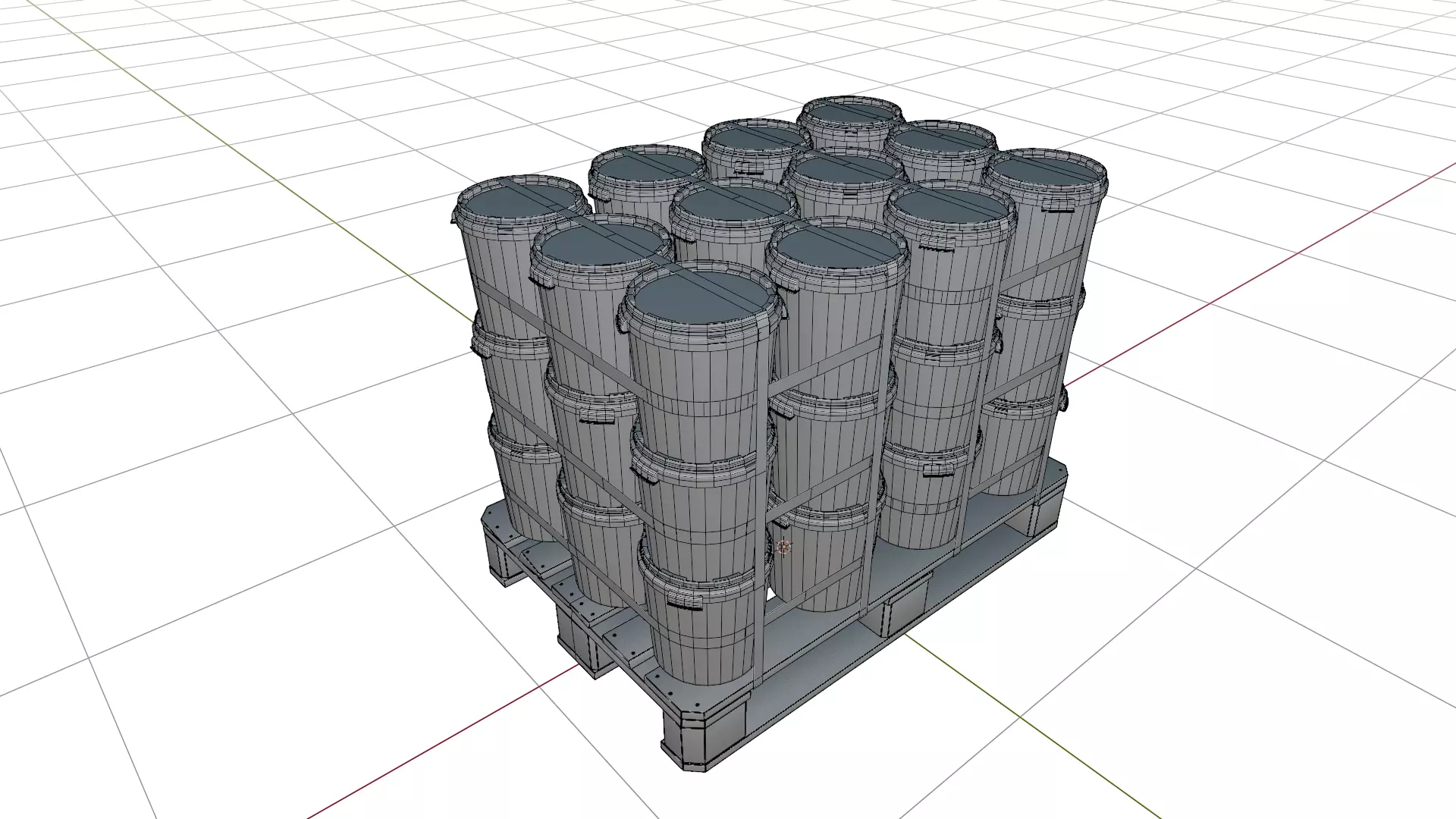Industrial Paint Bucket Pallet 3D model_5