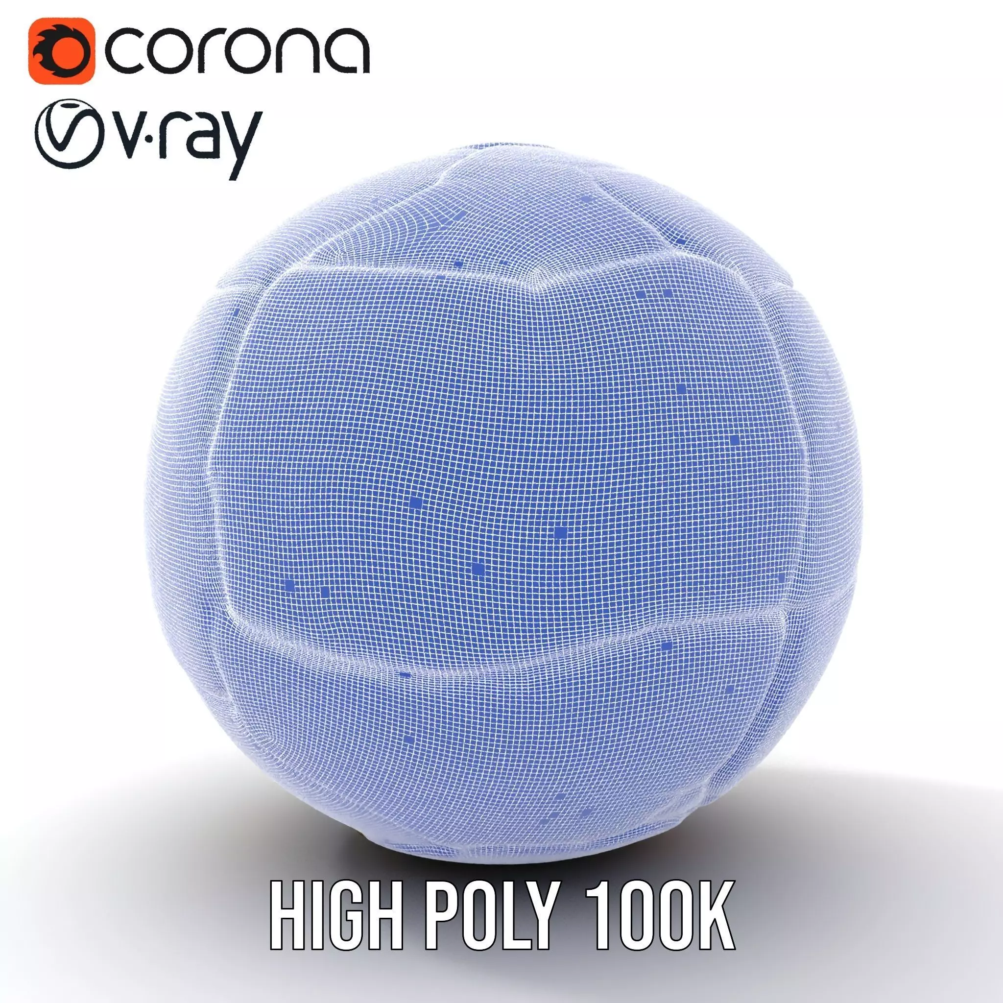 Rainbow Soccer Ball model pack Low-poly 3D model_21
