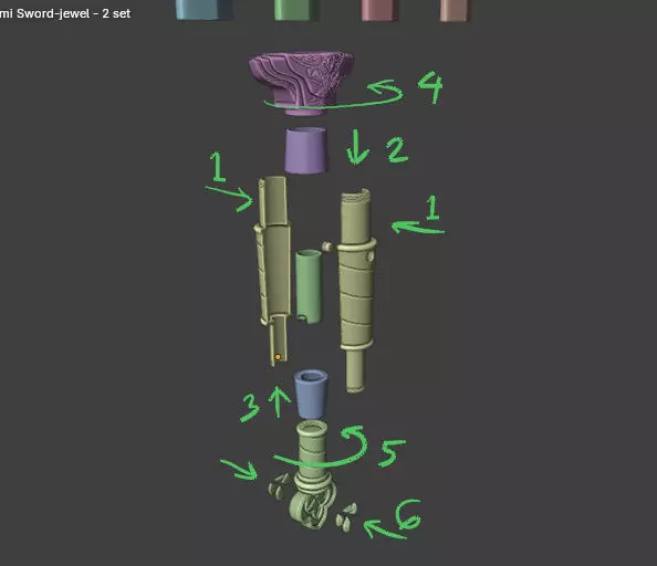 Rumi Sword Kpop Demon Hunters Fan Art 3D print model_8